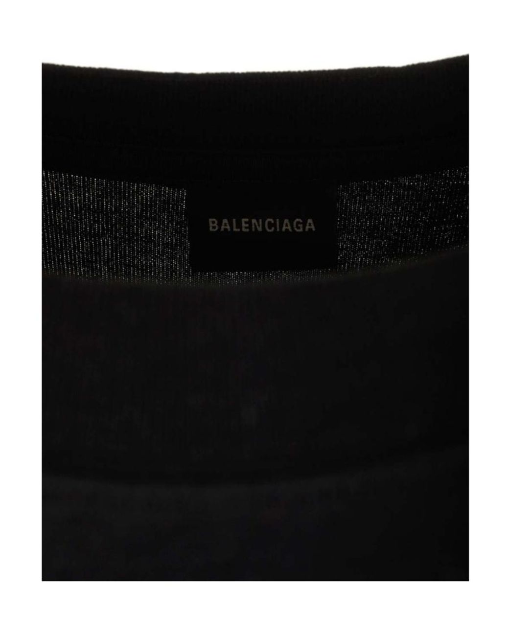 Balenciaga Black Logo Embellished Crewneck T-Shirt