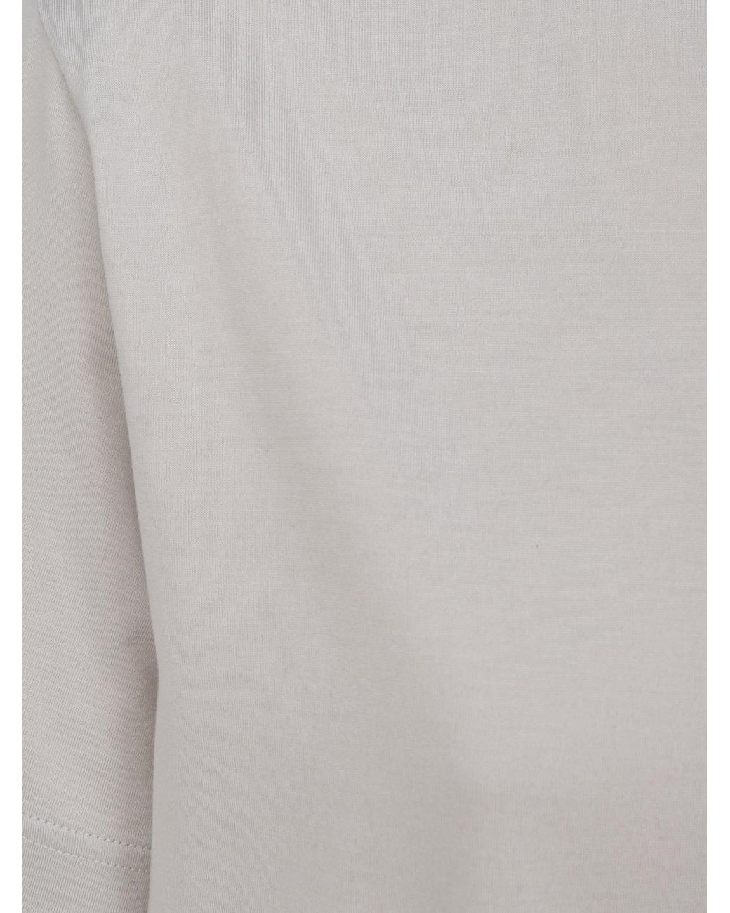 Loro Piana White Short-Sleeved Jersey T-Shirt for men