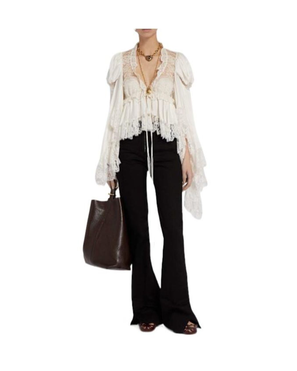 Chloé Black High Rise Straight Pants