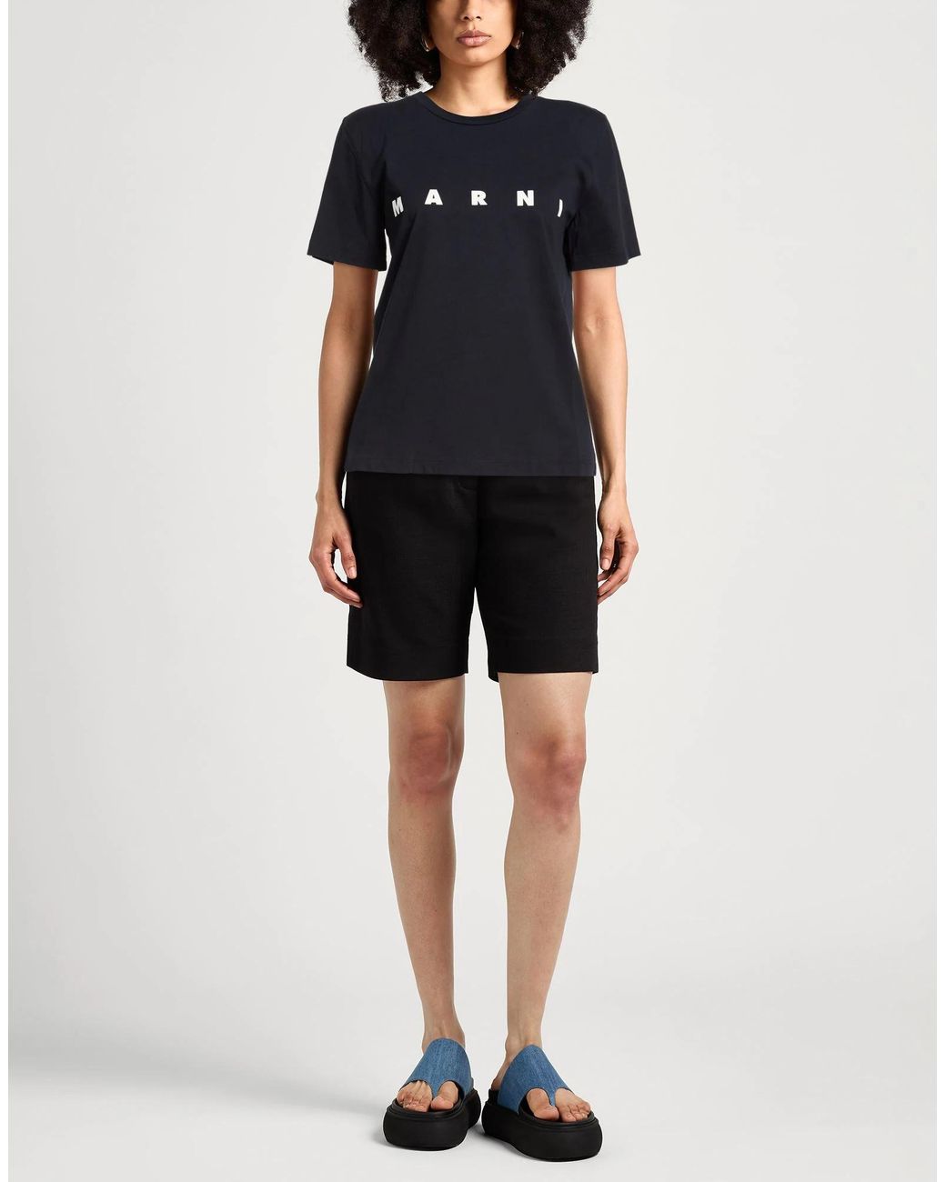 Marni Black Logo Short-Sleeve T-Shirt