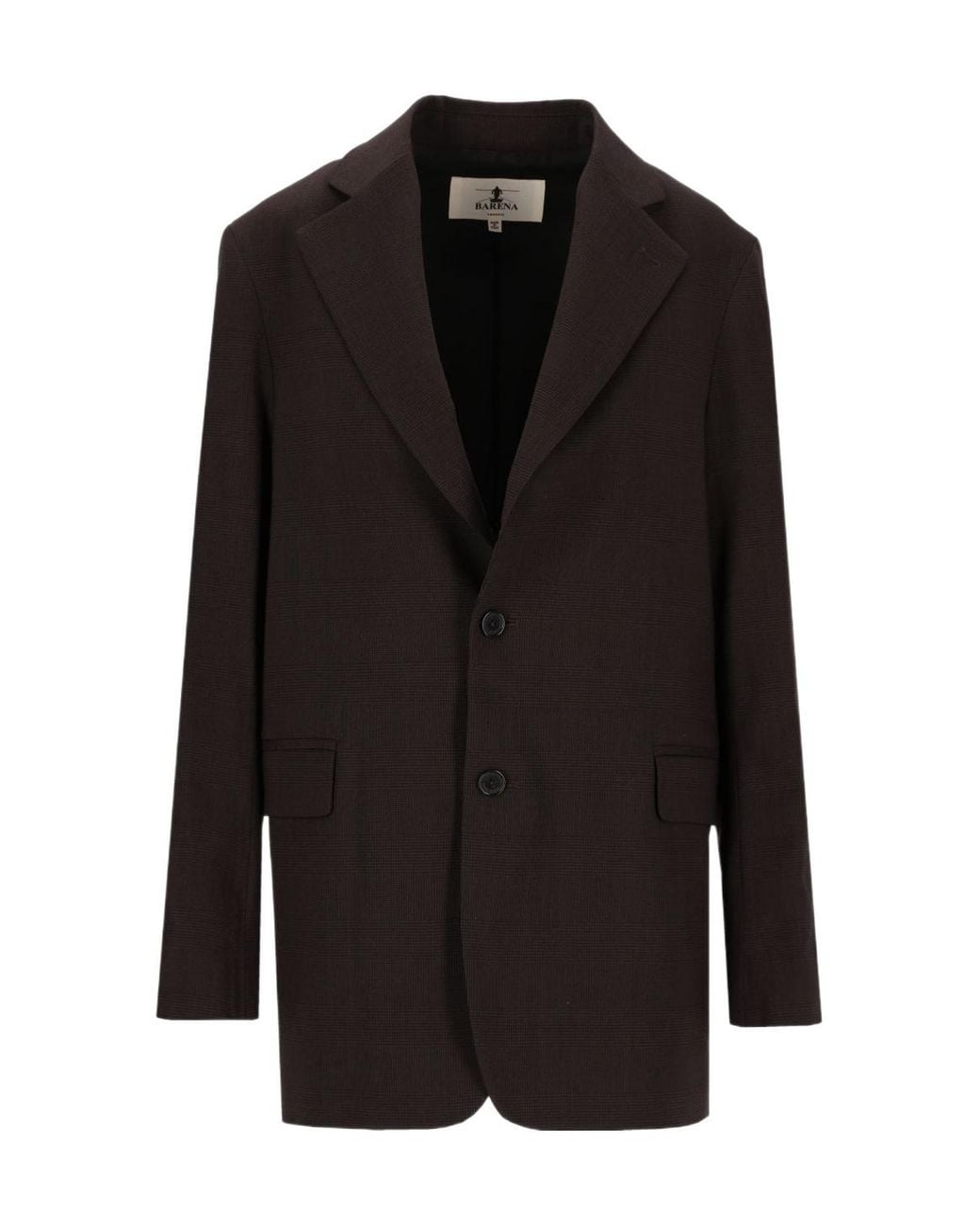 Barena Black Gala Check Blazer