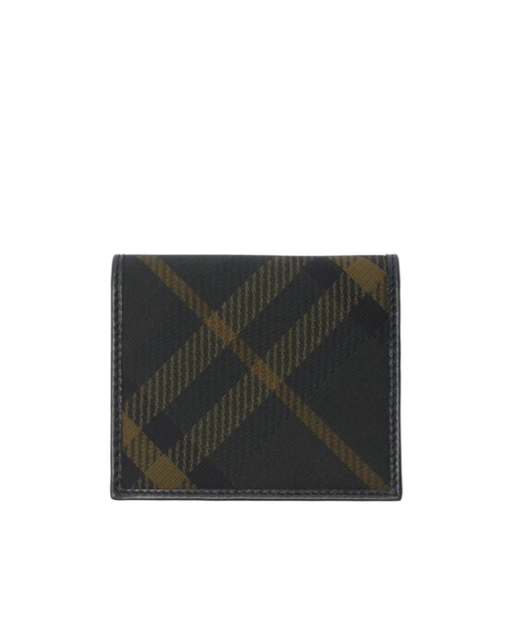 Burberry Black Check Coin Card Case for men
