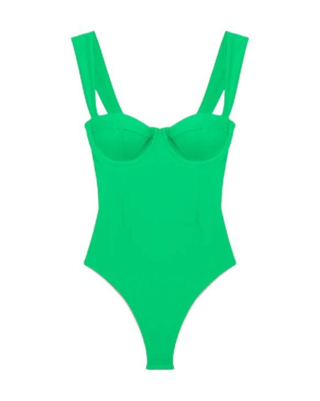 Jonathan Simkhai Green Kyle Bustier One Piece