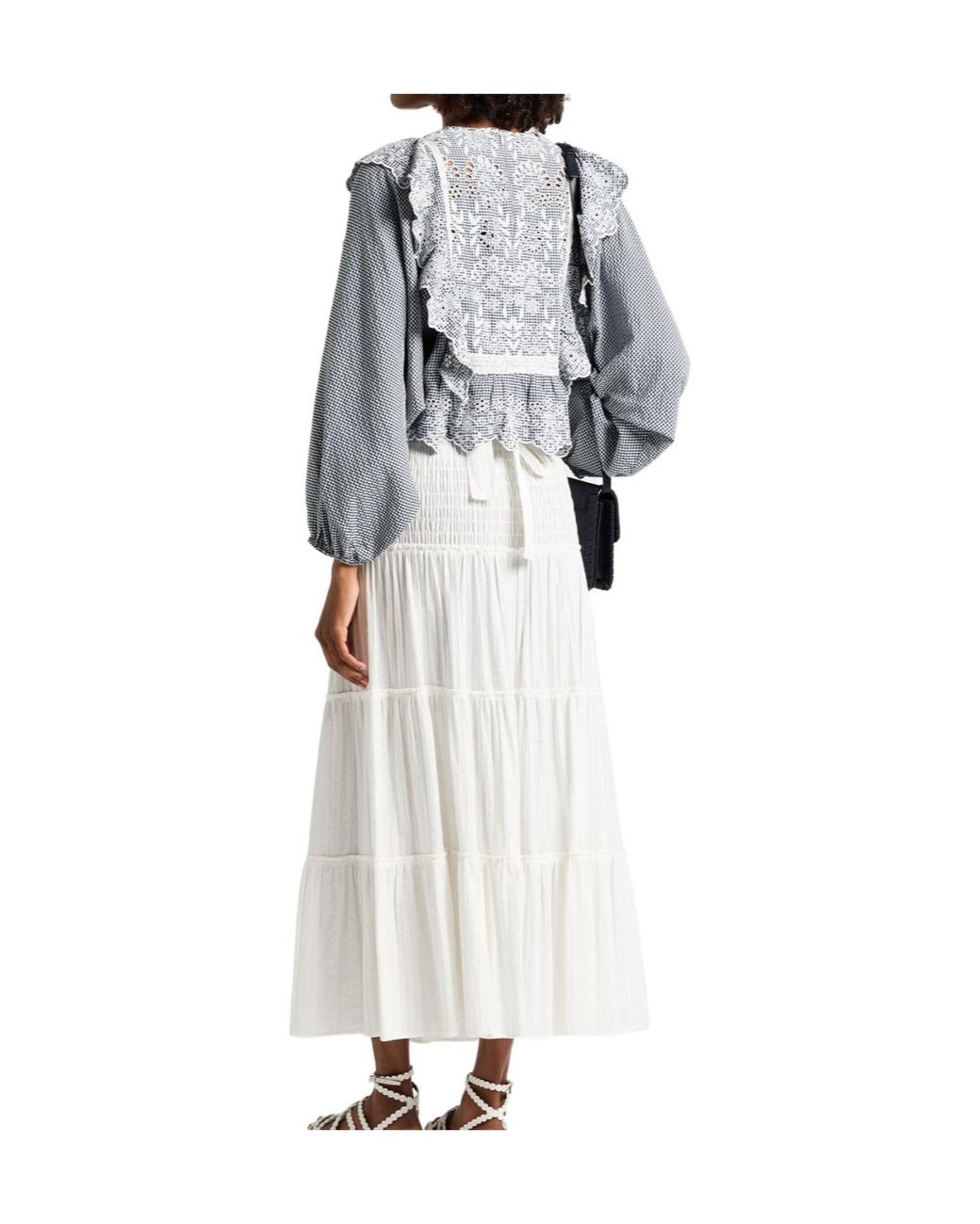 Weekend by Maxmara Gray Long-Sleeved Plaid Shirt