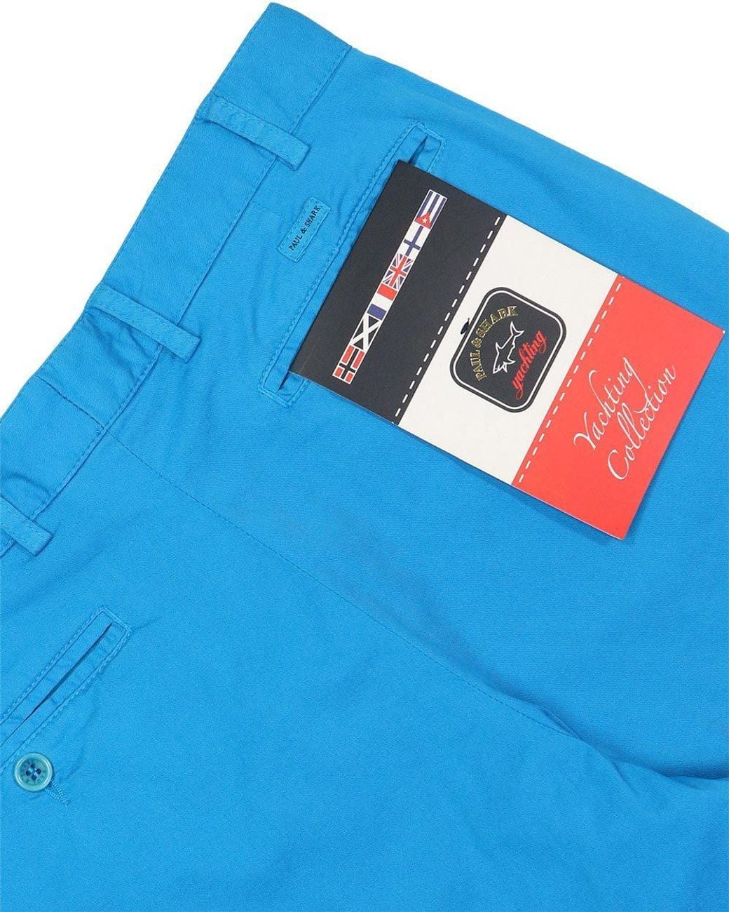 Paul & Shark Blue Logo Shorts for men