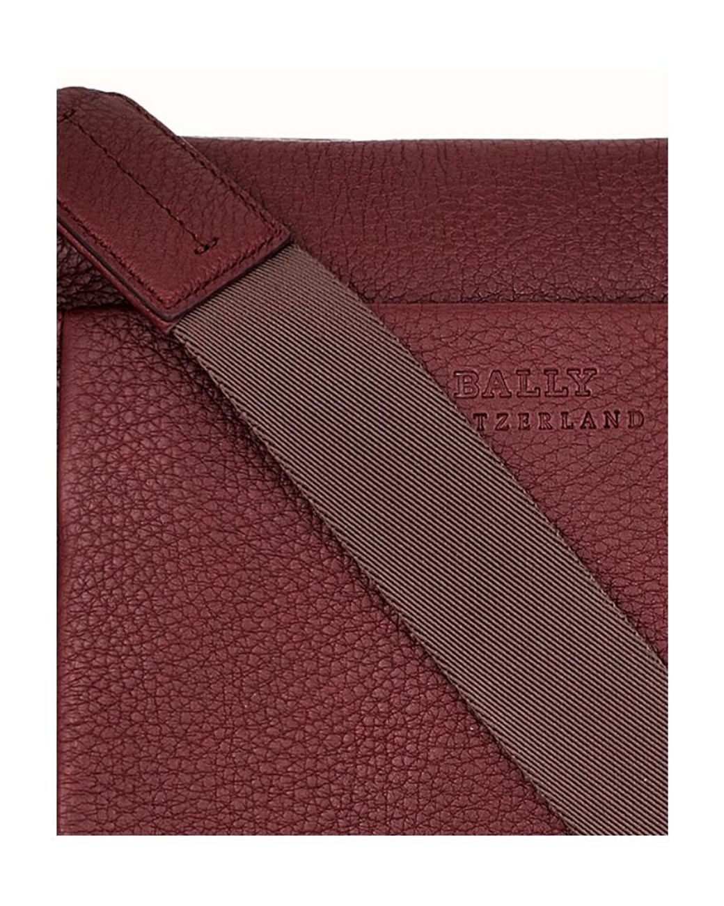 Bally Red Logo Details Satchel for men