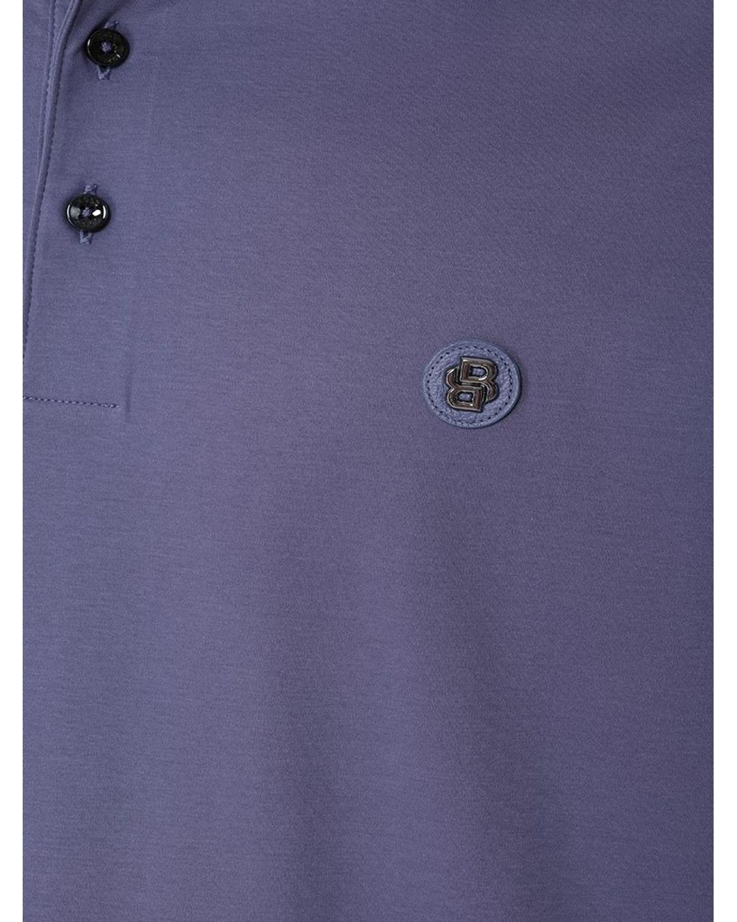 Boss Blue Boss Double-Monogram Patch Polo Shirt for men