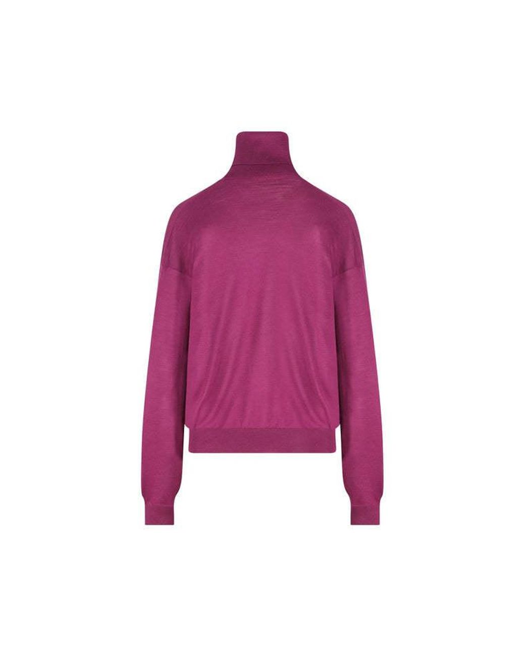 Saint Laurent Pink Turtleneck Knitted Jumper