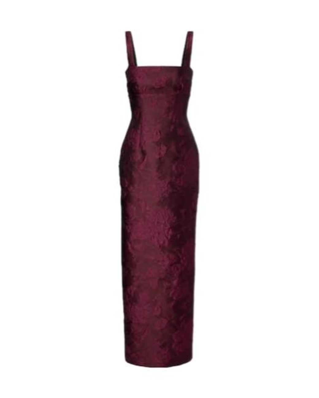 Emilia Wickstead Purple Micheline Floral Cloque Gown