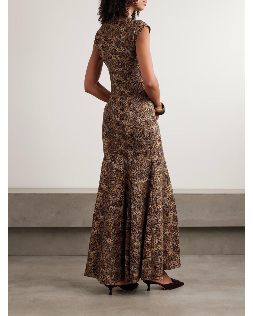 TOVE Brown Vanja Zebra Print Dress