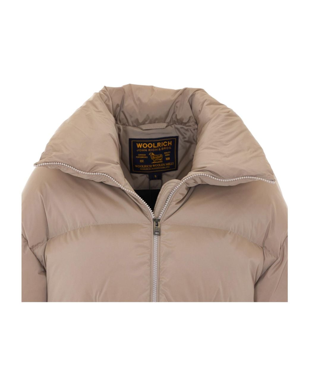 Woolrich Natural Kelly High Neck Down Jacket
