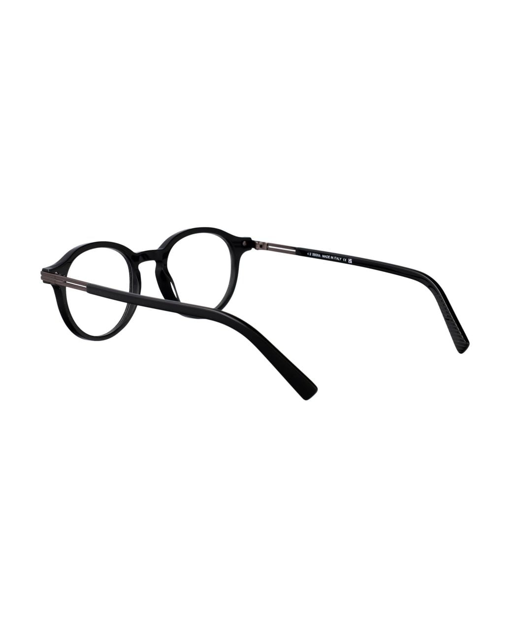 Zegna White Round Frame Glasses for men