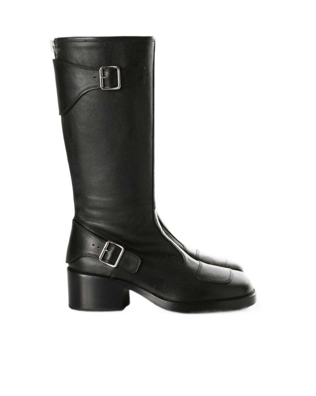 Ann Demeulemeester Black Buckle Detail Boots