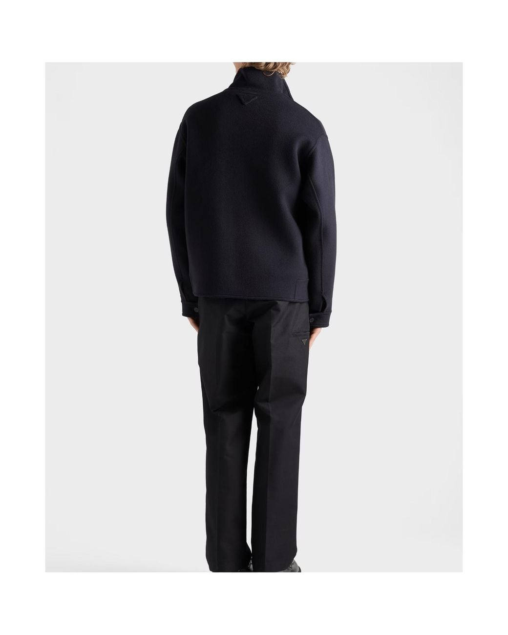 Prada Blue Cashmere Blouson Jacket for men