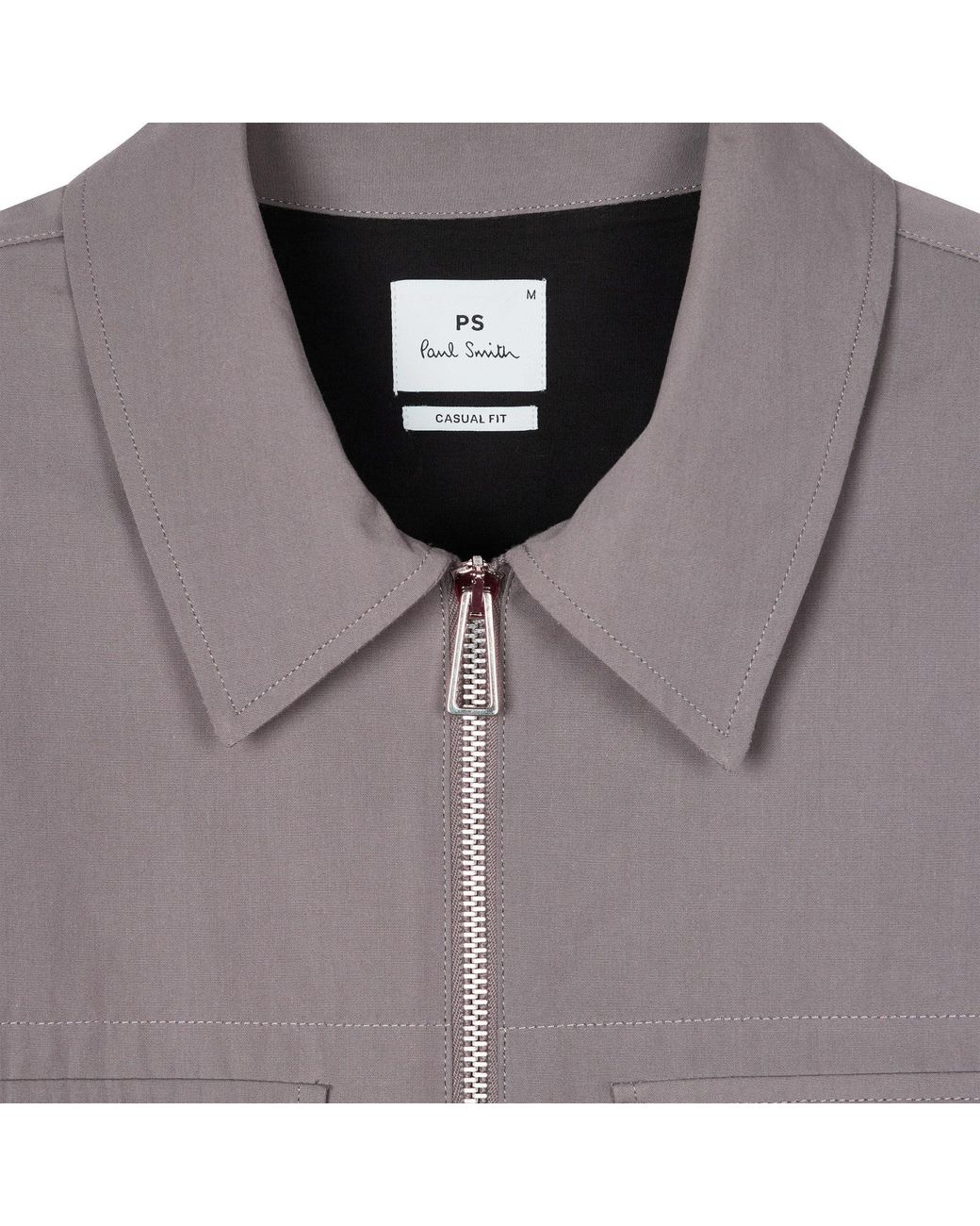 Paul Smith Gray Lapel Longsleeve Coat for men