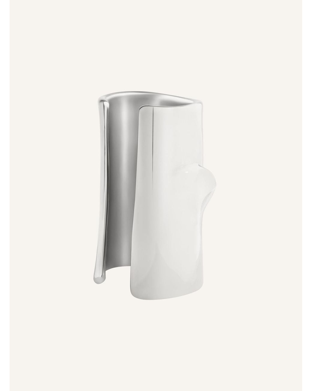 Courreges White Courrèges Melting-Effect Wide-Band Cuff Bracelet