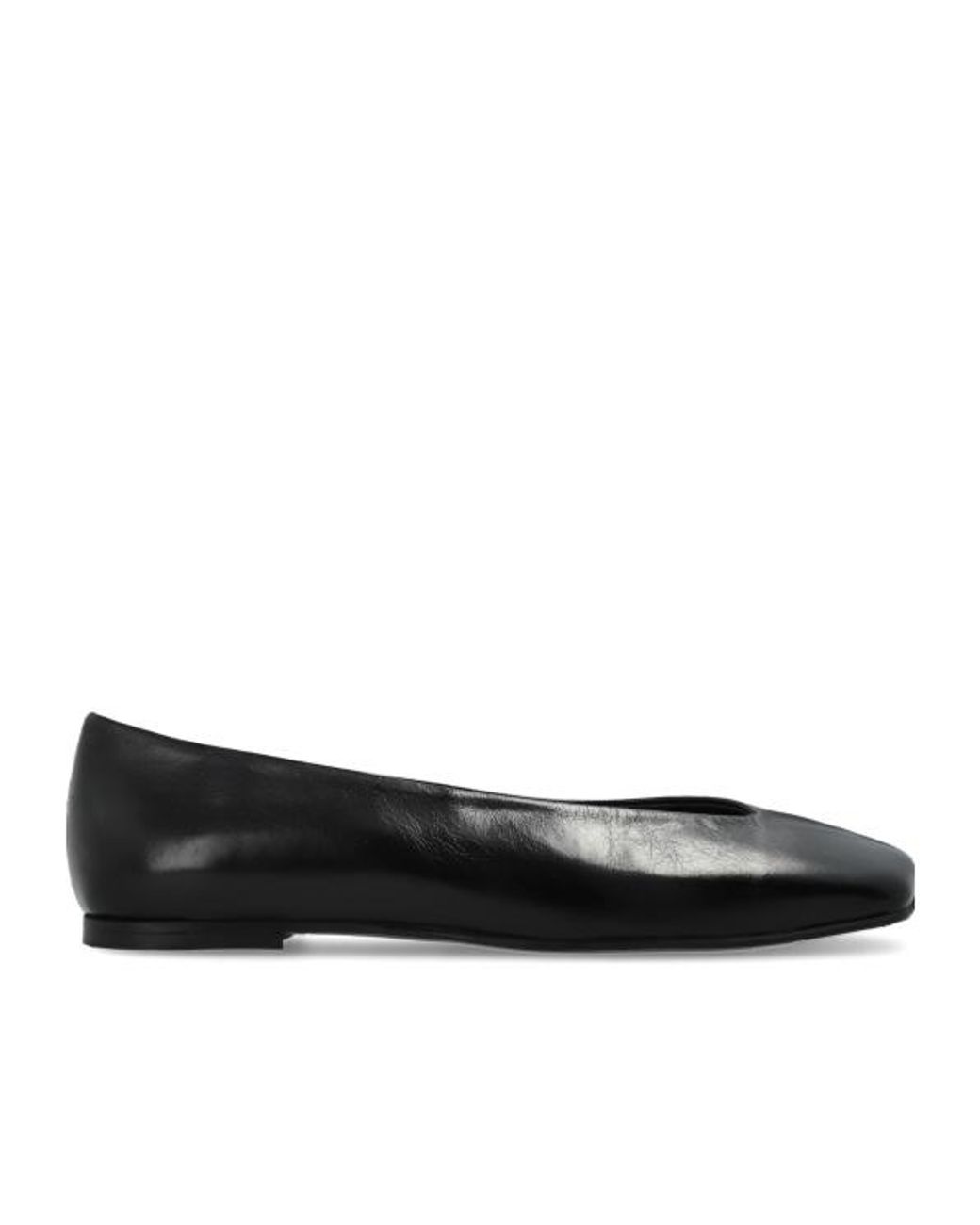 Alohas Black Katia Square-Toe Ballet Flats