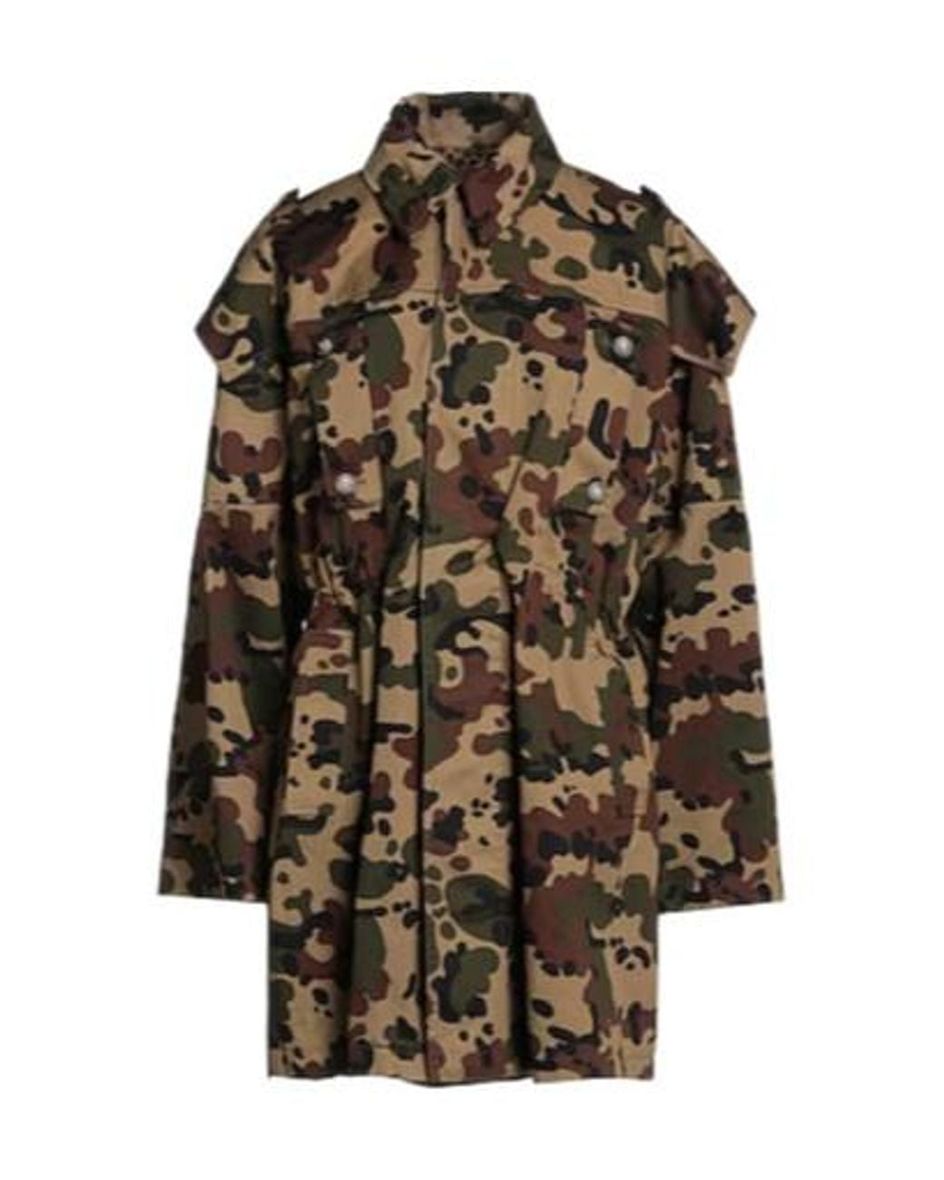 Dolce & Gabbana Brown Camouflageprint Longsleeve Trench Coat