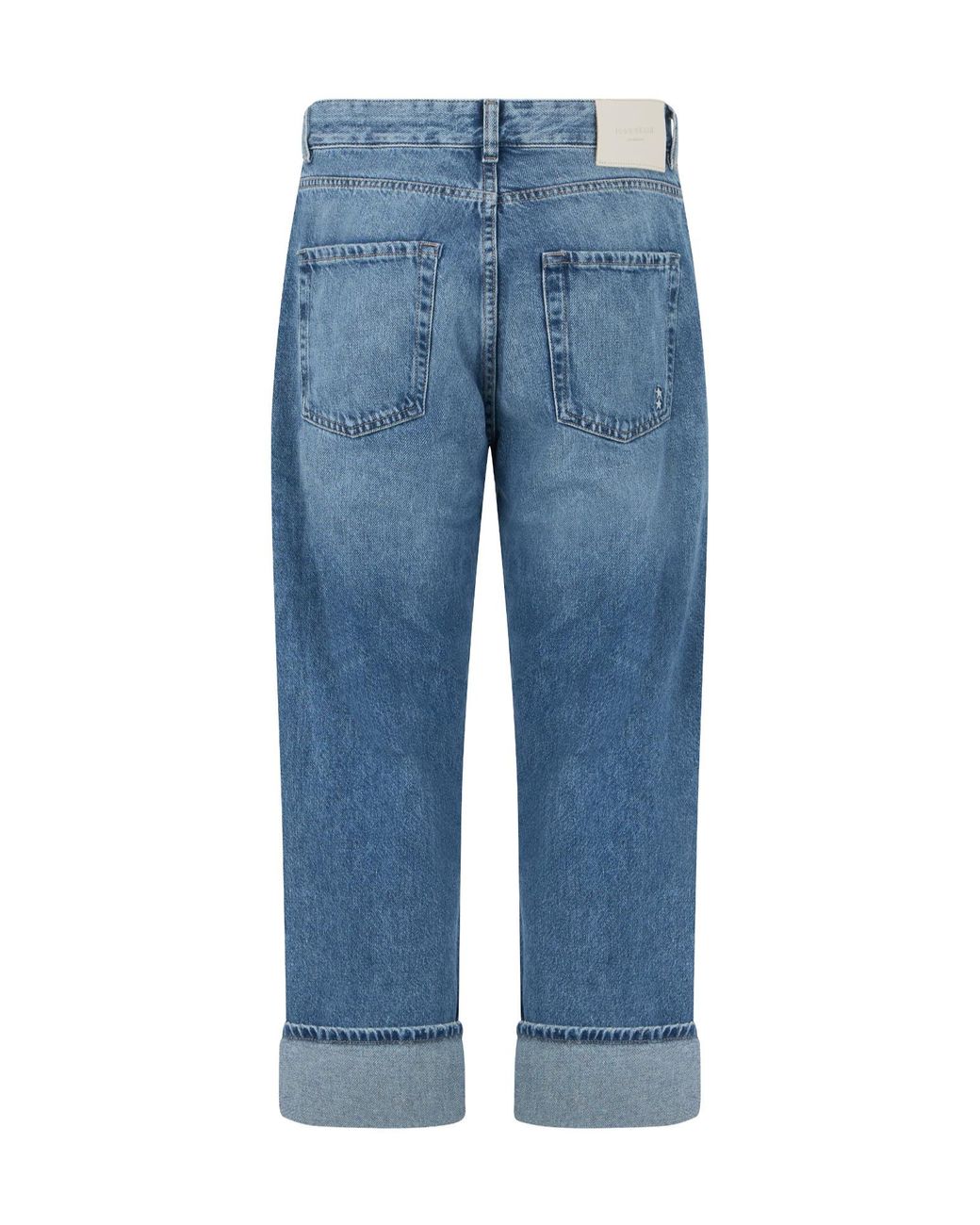 ICON DENIM Blue Cuffed Straight Jeans for men