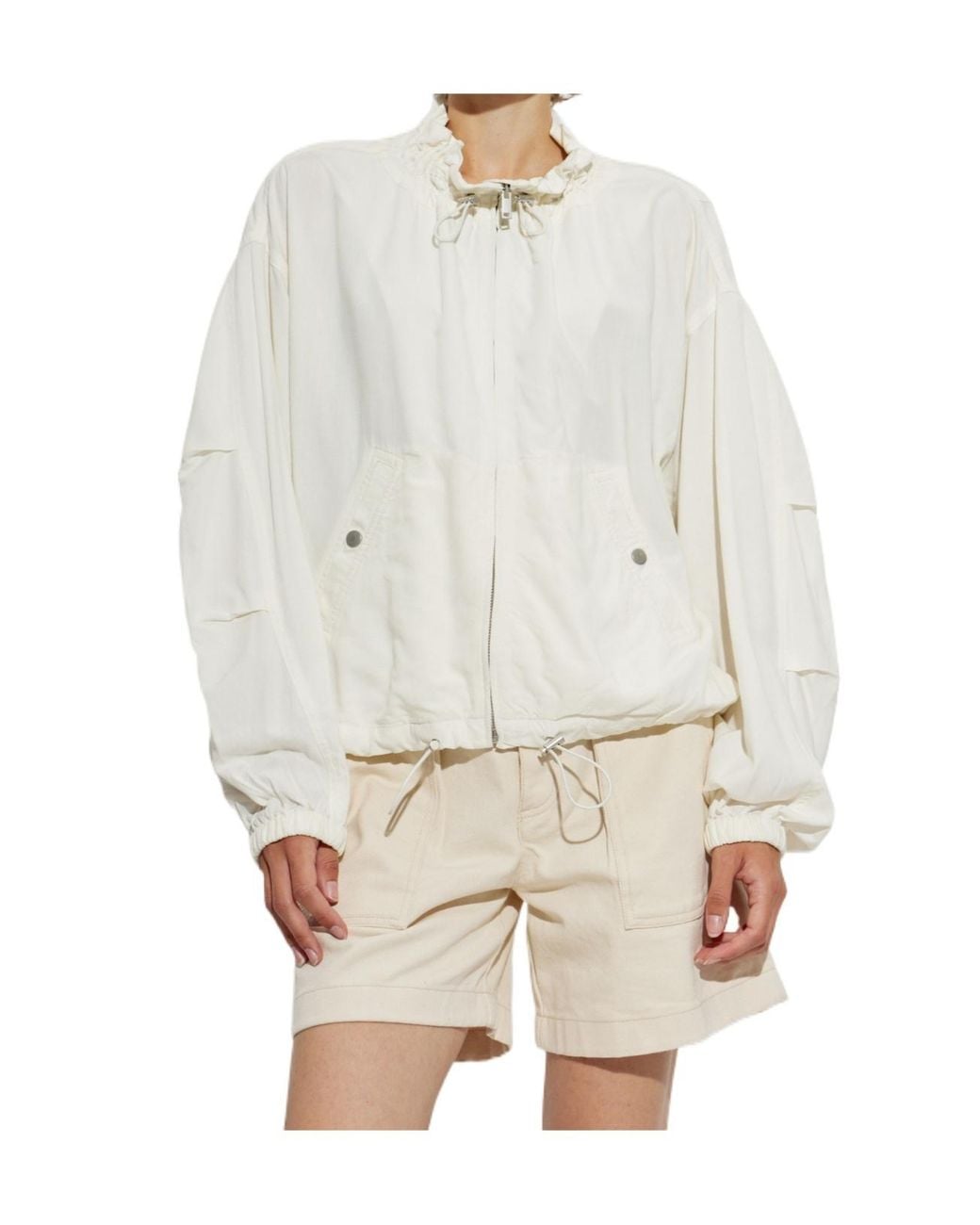 Isabel Marant White Isabel Marant Étoile Plume Drawstring Jacket