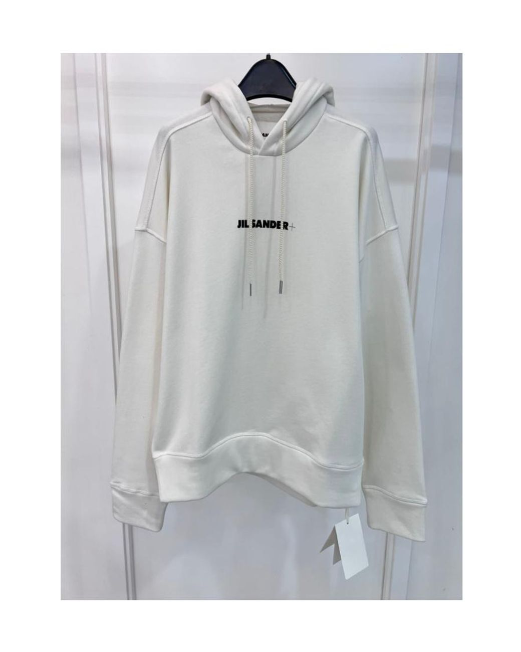 Jil Sander Gray Hooded Logo Sweatshirt