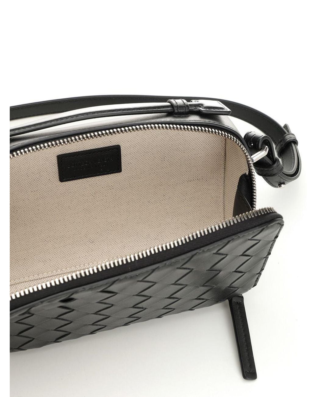 Bottega Veneta Black Getaway Phone Pouch for men