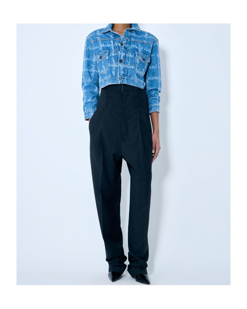 Vivienne Westwood Blue Marlene Cropped Denim Jacket