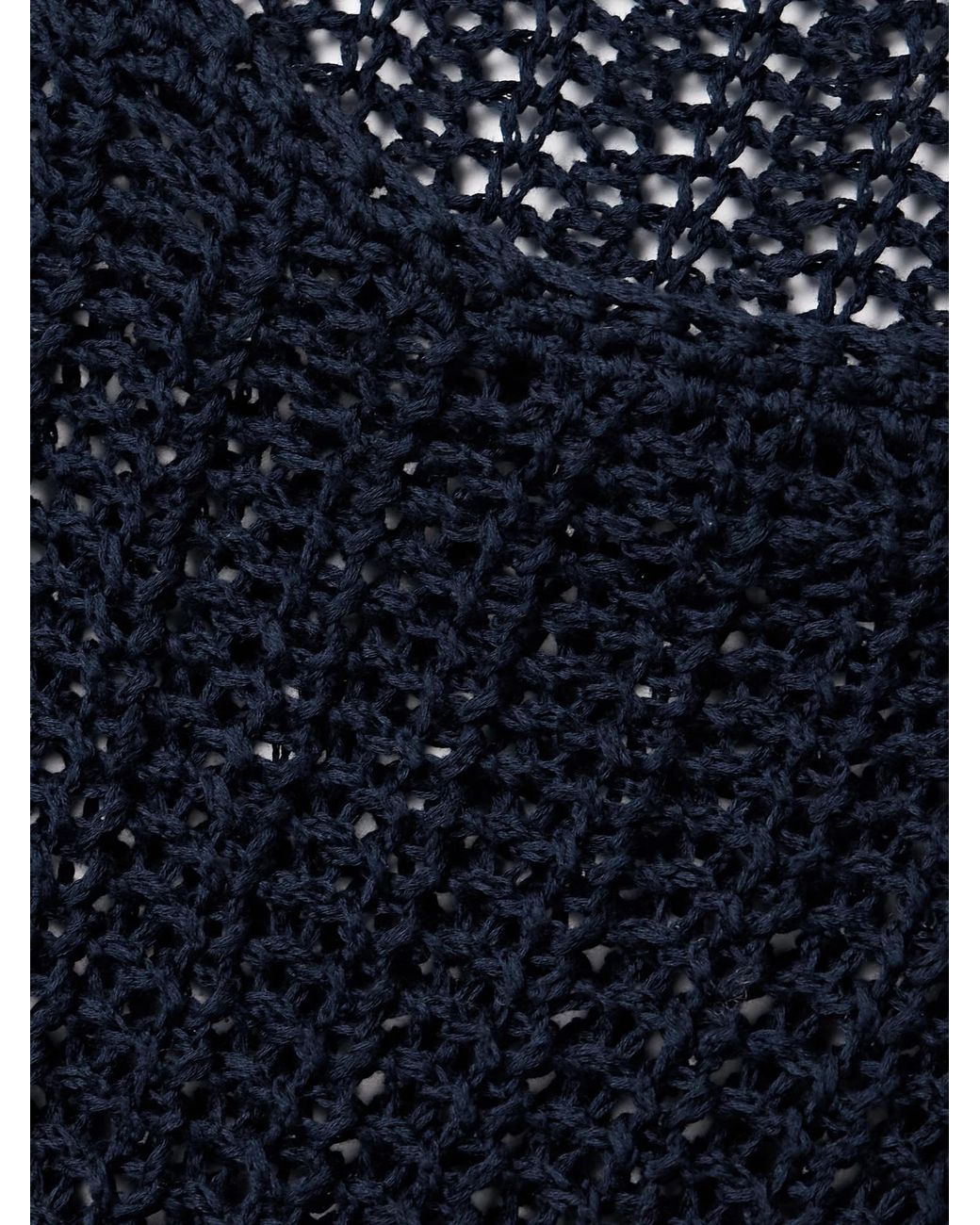 Khaite Blue Elowen Open-Knit Sweater