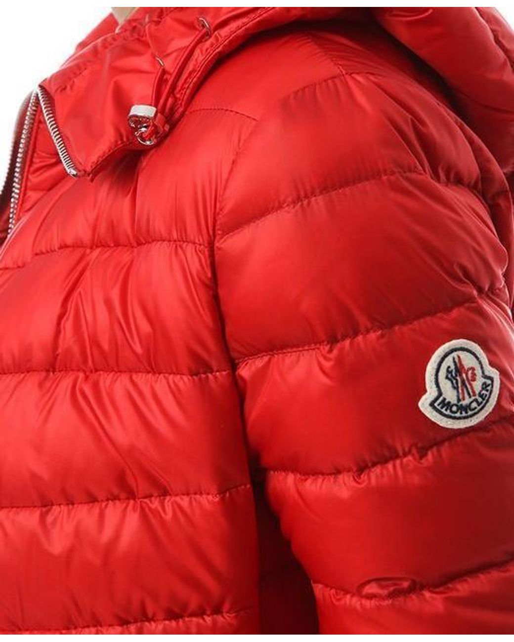 Moncler Red Amethyste Slim-Fit Down Jacket