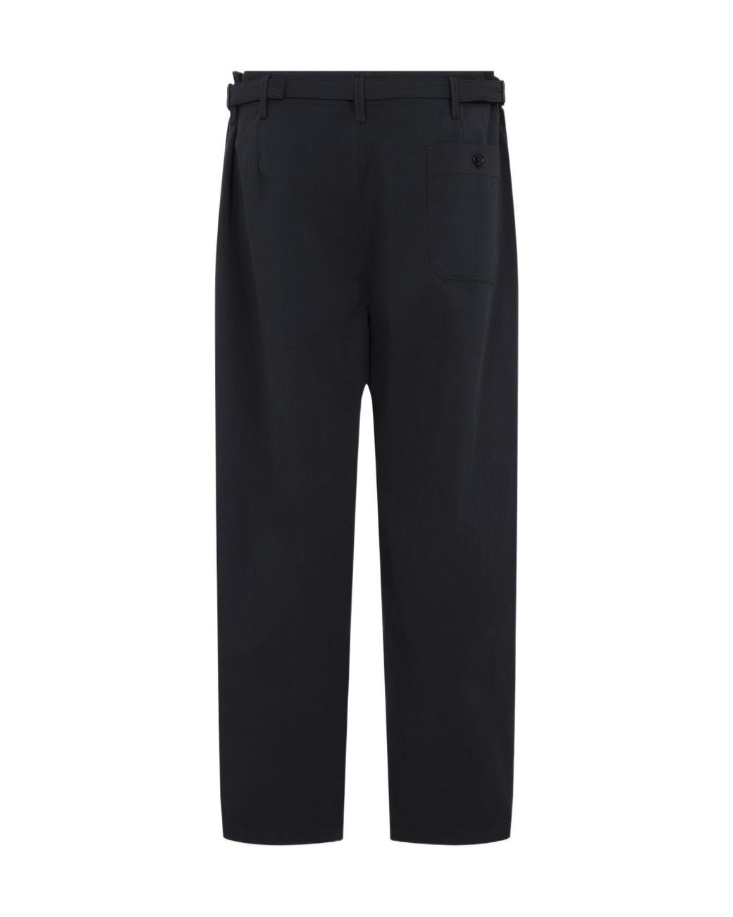 Lemaire Black Straight Leg Carrot Pants for men