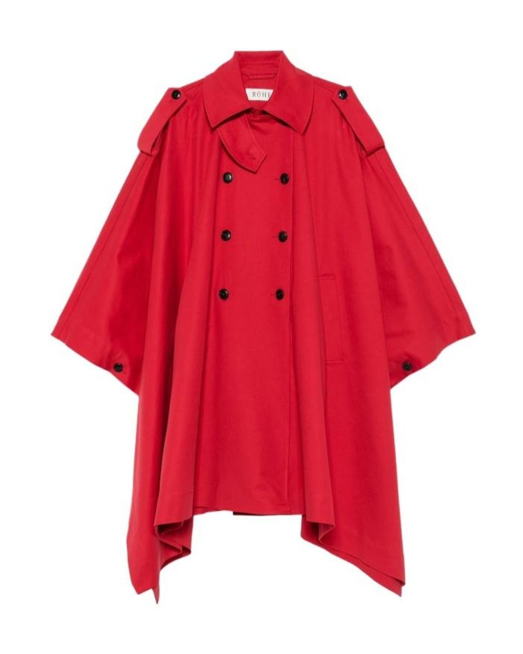 Rohe Red Double-Breasted Trench Coat