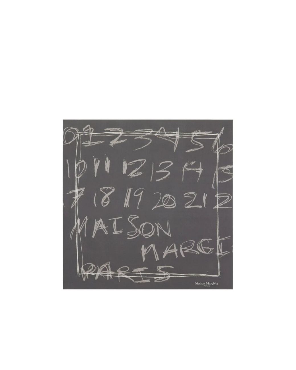 Maison Margiela Gray Scribbled Numerical Foulard