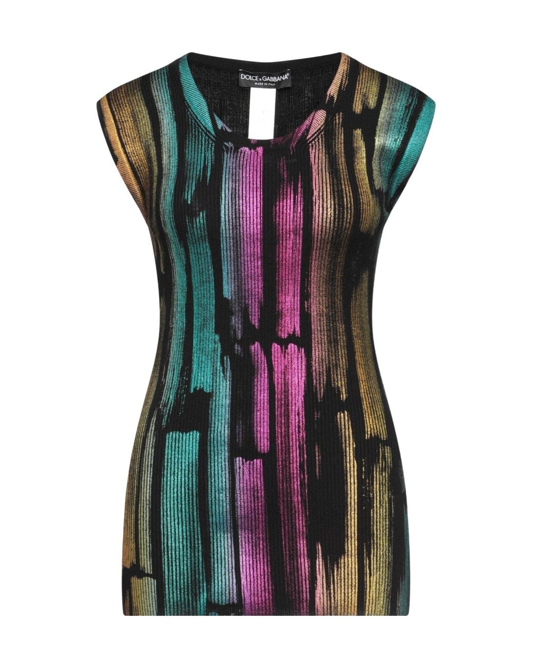 Dolce & Gabbana Black Wool Sleeveless Knit Top