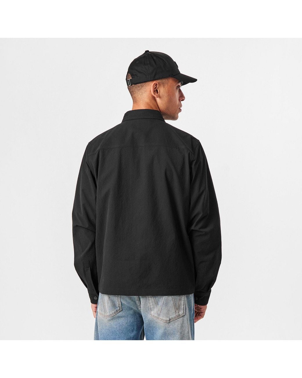 Boss Black Zip-Up Utility-Style Shirt Casual Jacket for men