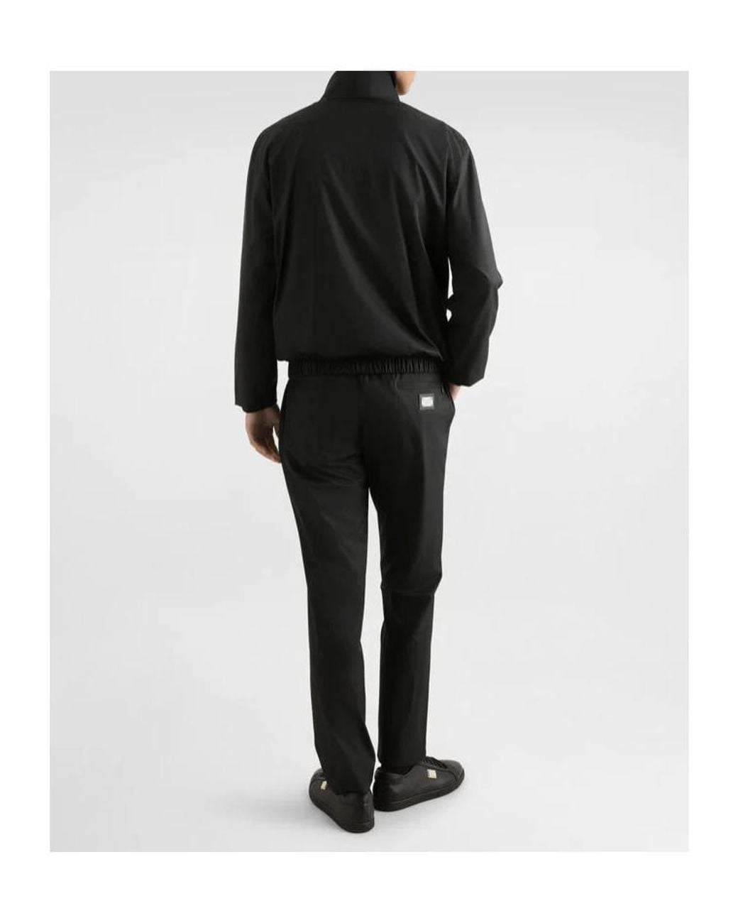 Dolce & Gabbana Black Logo Plaque Jogging Pants for men