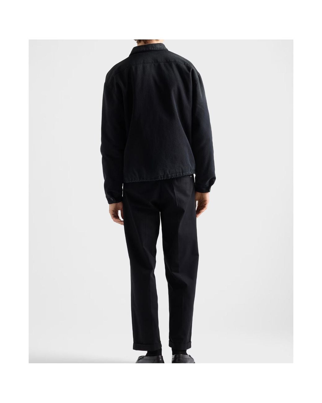Prada Black Padded Denim Blouson Jacket for men