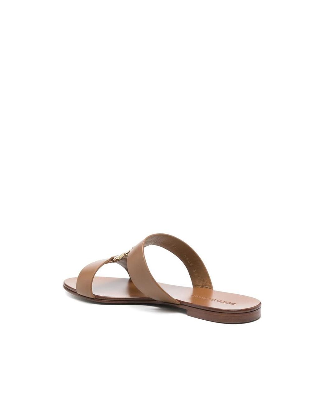 Dolce & Gabbana Brown Dg Logo Lettering Sliders
