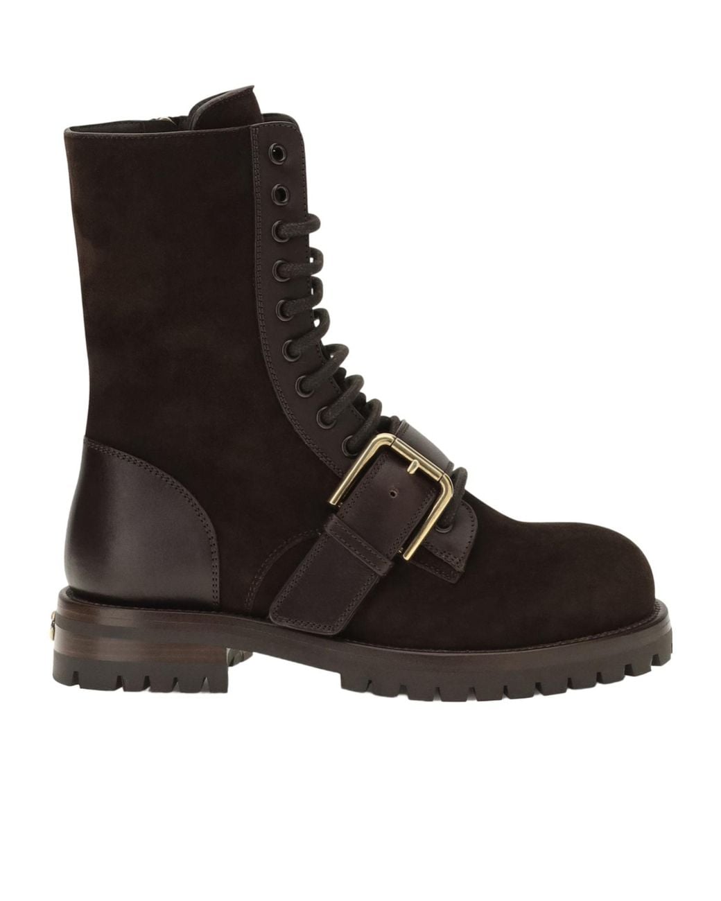 Dolce & Gabbana Black Buckle Detailed Ankle Boots
