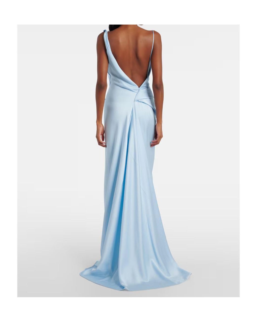 Vivienne Westwood Blue Bridal Minerva Open-Back Satin Gown
