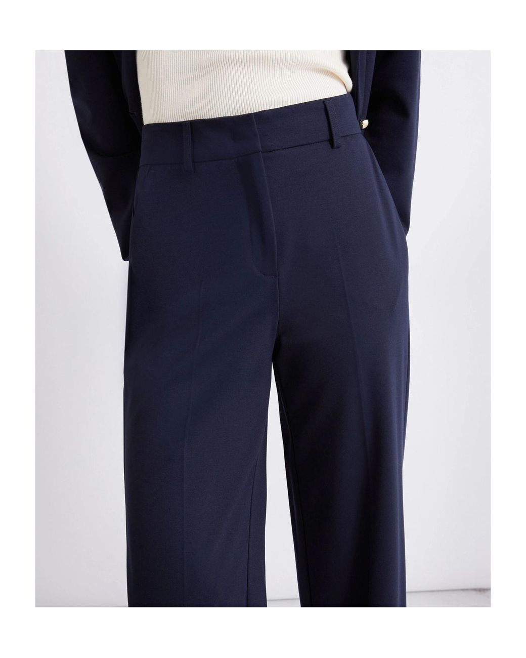 Marella Blue Slim-Fit Jersey Trousers