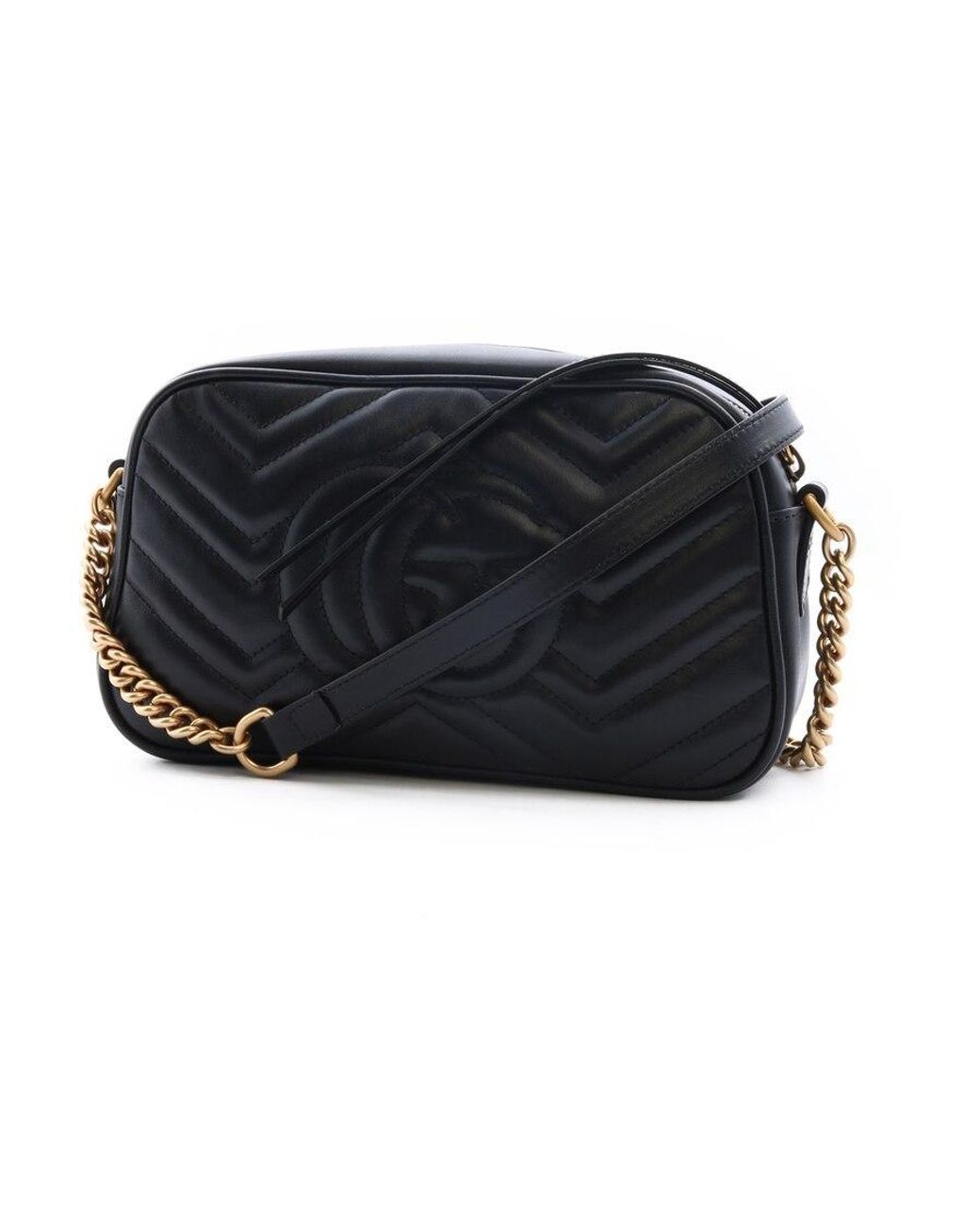 Gucci Black Gg Marmont Shoulder Bag