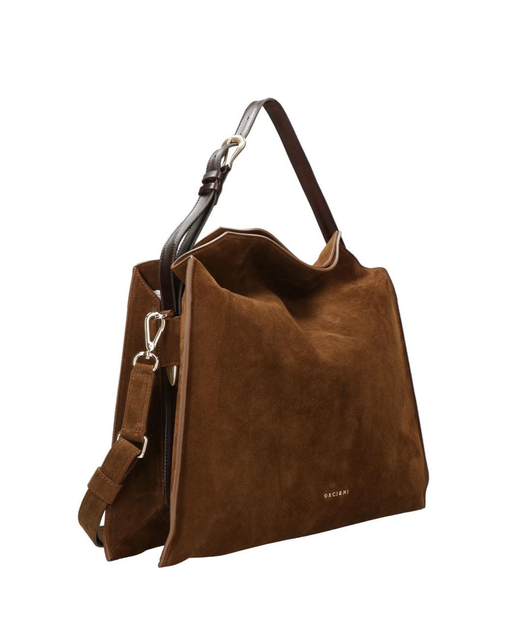 Orciani Brown Top-Handle Shoulder Bag