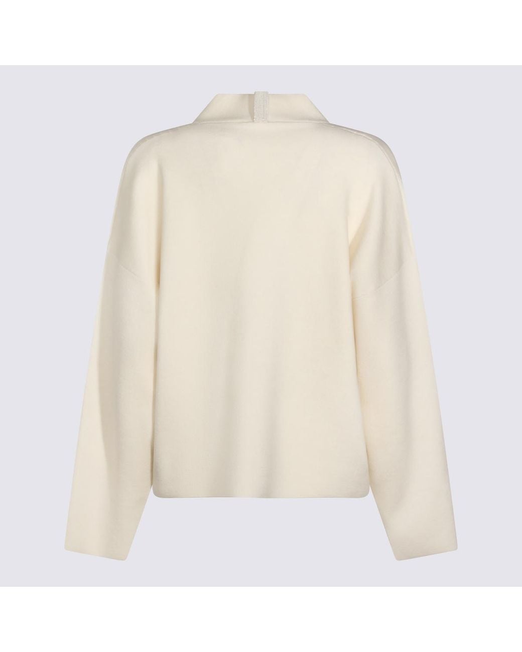 Fabiana Filippi Natural V-Neck Zipped Cardigan