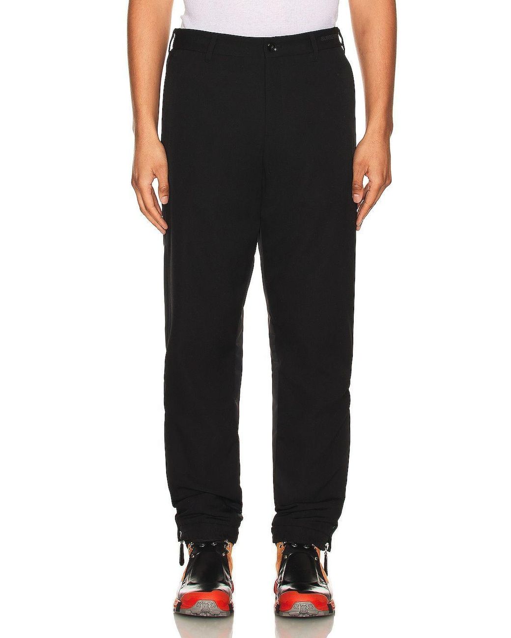 Burberry Black Zip-Details Trousers for men