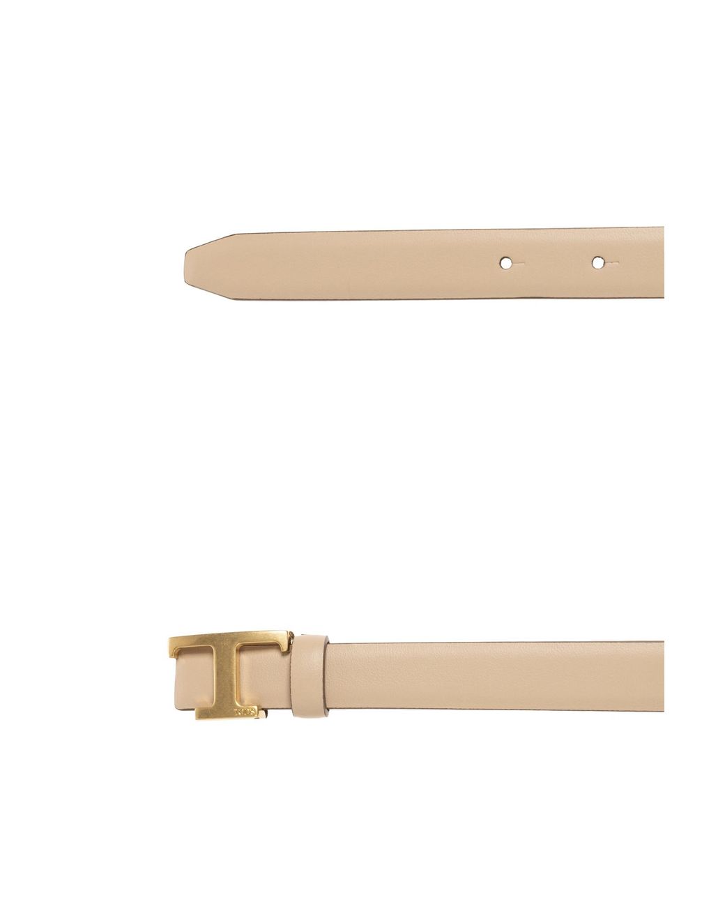 Tod's White Double Sided Logo Buckle Belt