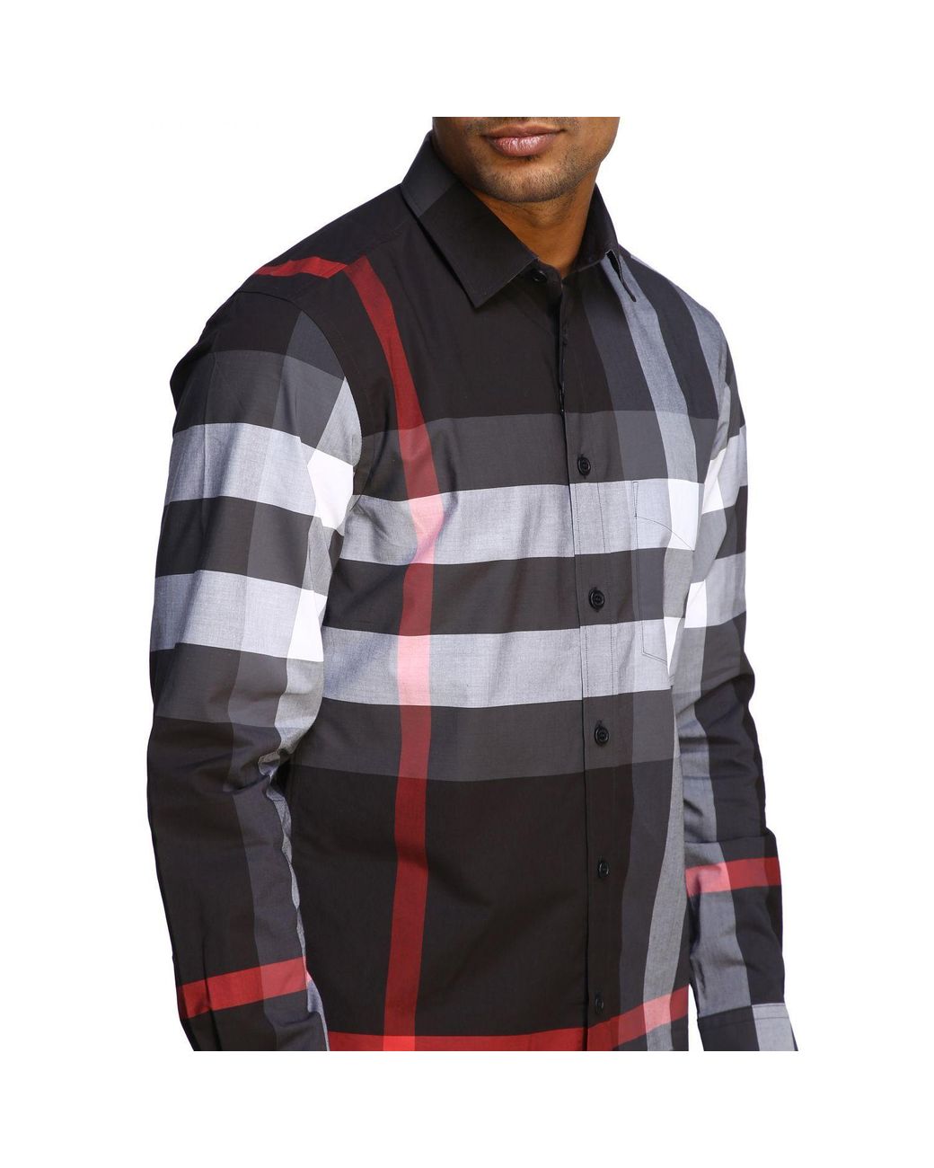 Burberry Black Checkered Shirt for men