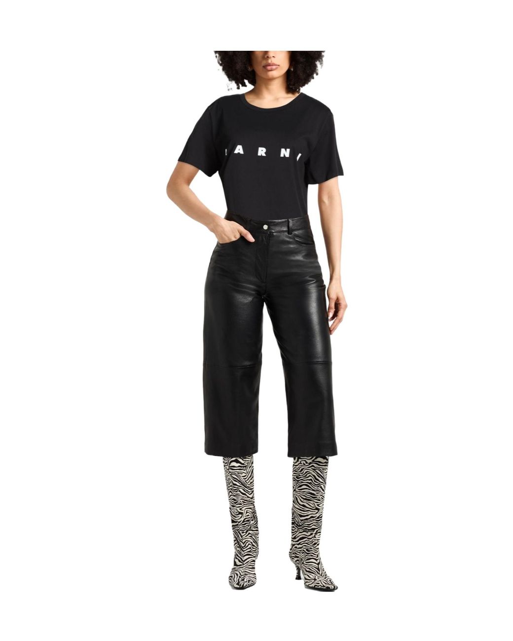 Marni Black Crew-Neck Short-Sleeve T-Shirt