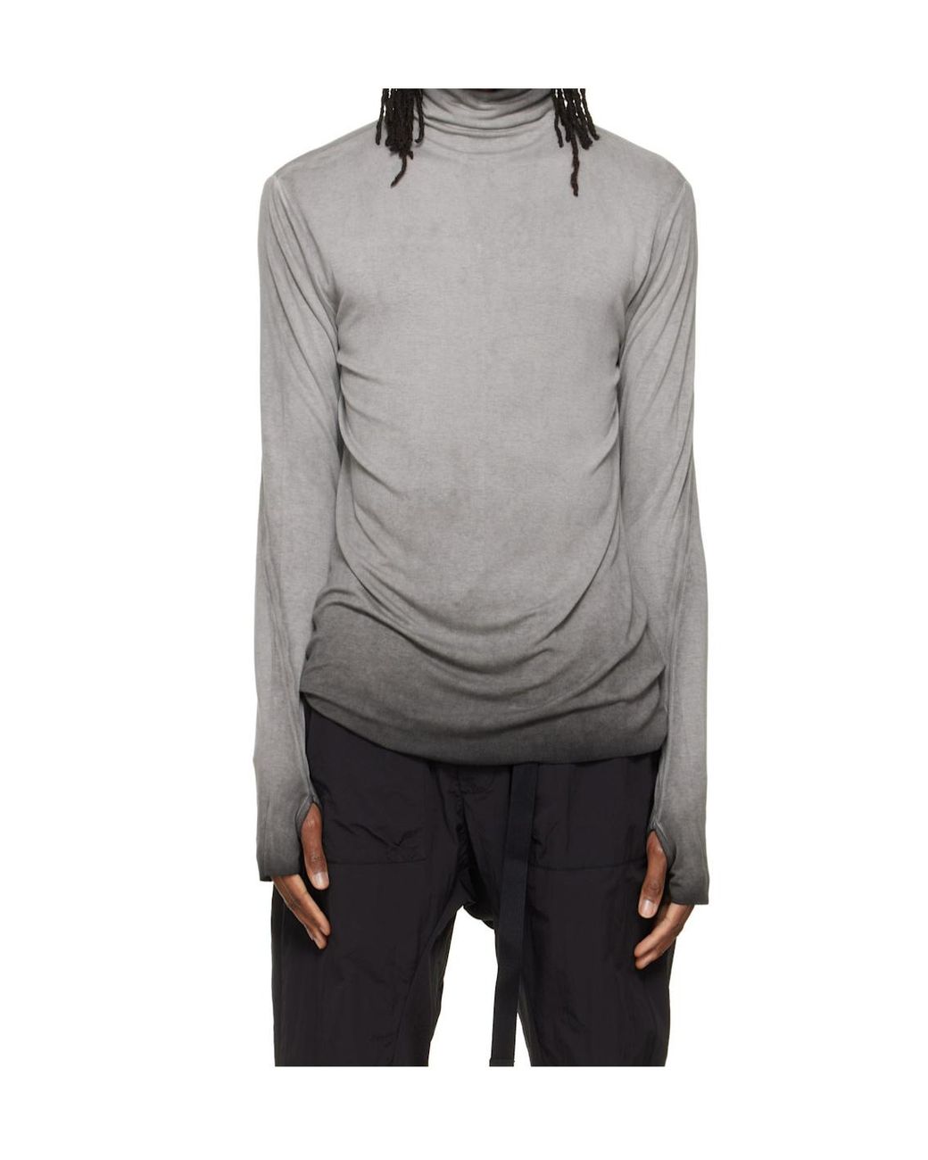 Thom Krom Gray Slim Turtleneck Sweater for men