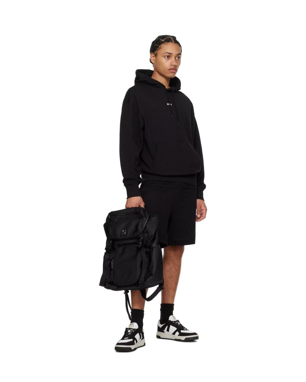 Boss Black Boss Monogram Logo Backpack for men