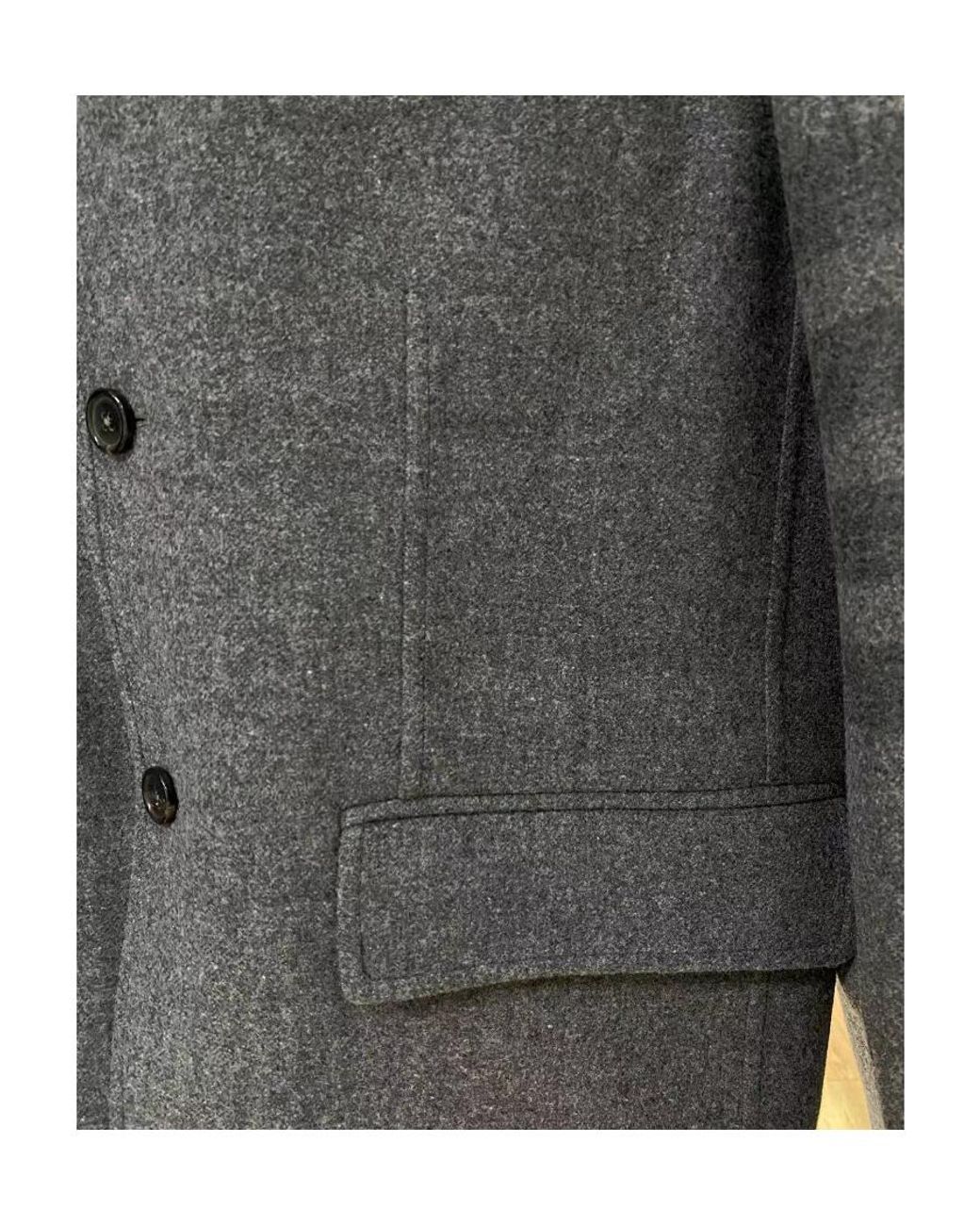 Thom Browne Gray Wool Button-Fastening Shirt-Jacket for men